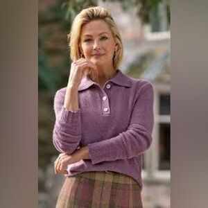 NWT House of Bruar Ladies Cashmere shirt Neck XXL